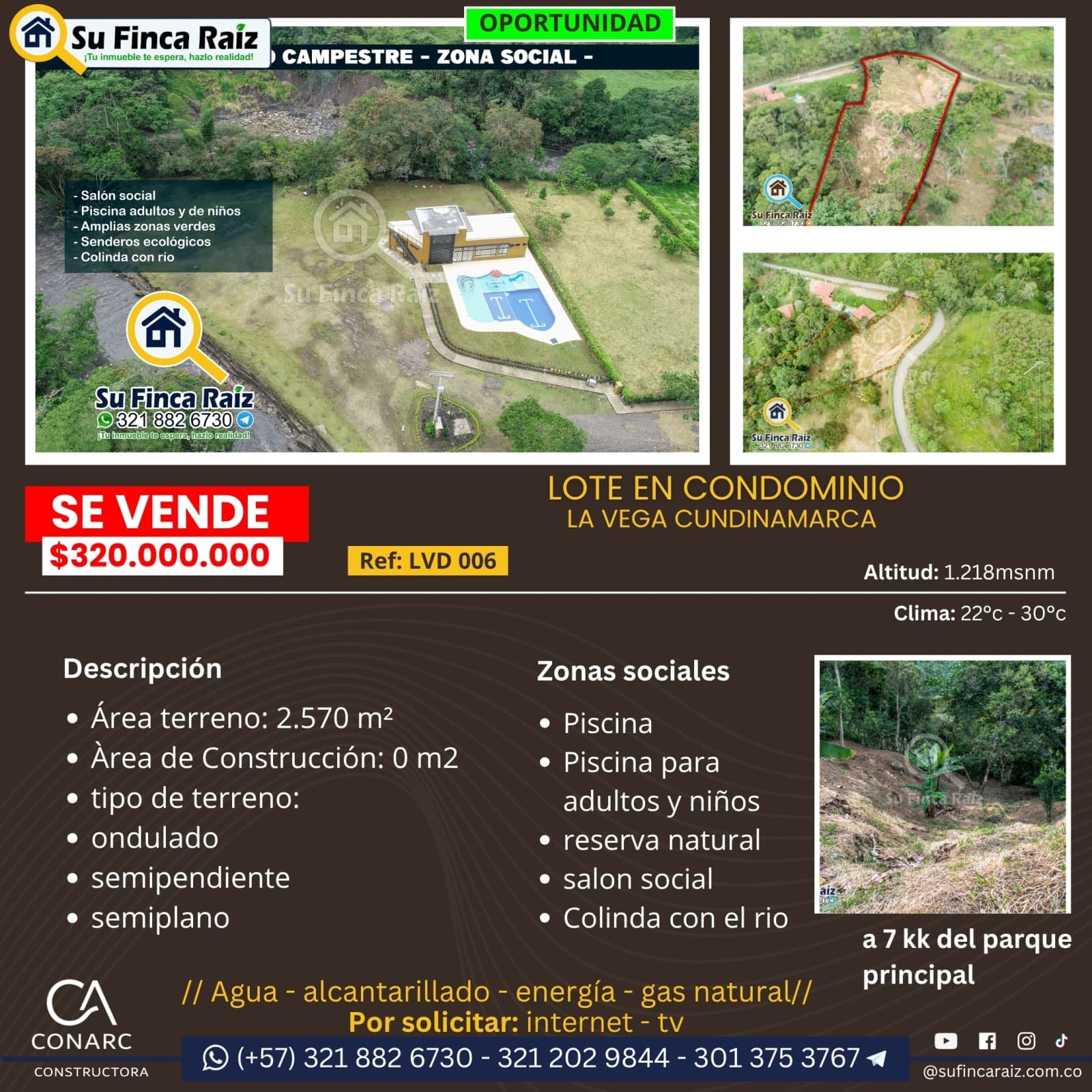 Lote En Condominio La Rivera en venta La Vega, Cundinamarca
