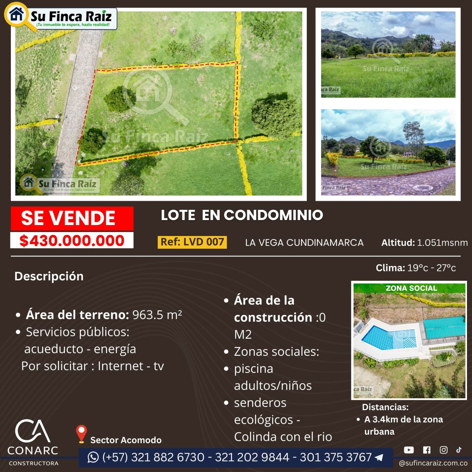 Palo de Agua en venta La Vega, Cundinamarca